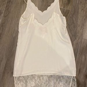 White lace slip